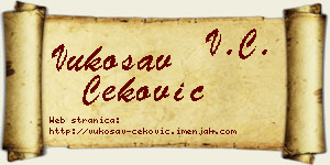 Vukosav Čeković vizit kartica
